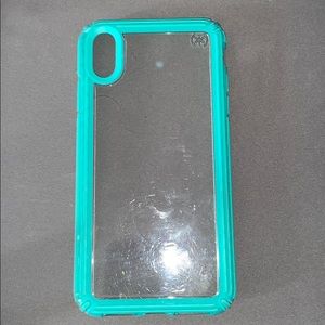 iPhone XS Max Speck Presidio V-Grip Case Teal